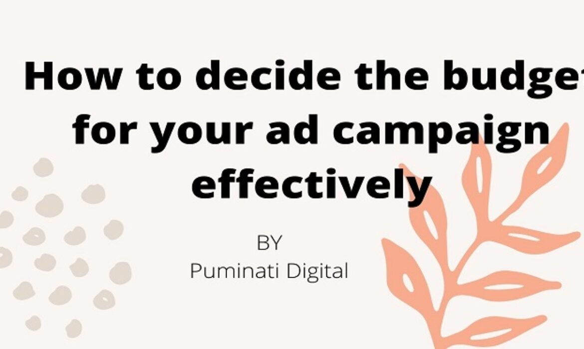 How to decide the budget for your ad campaign effectively